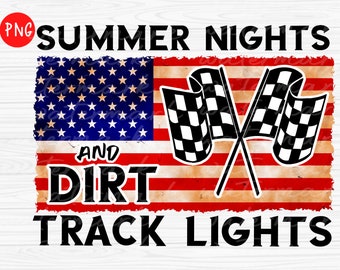 Summer Nights Dirt Track Lights Racing Motocross png for sublimation, Dirt Track sublimation designs downloads