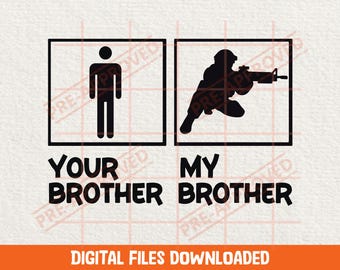 Proud Veteran Brother PNG, Military Family SVG Graphic (Digital Download)