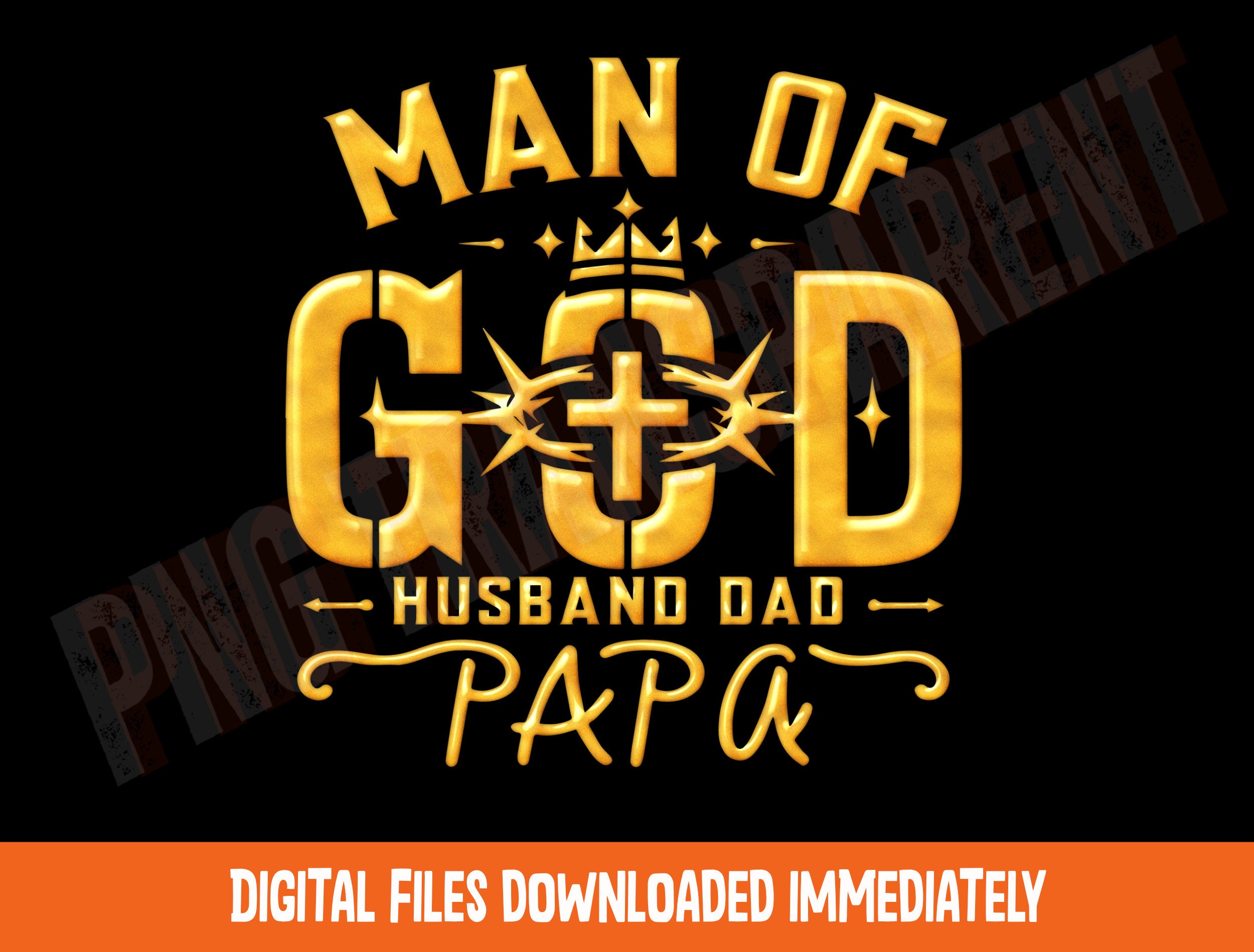 Man of God SVG: Husband Dad Papa, Christian Cross (Digital Download)
