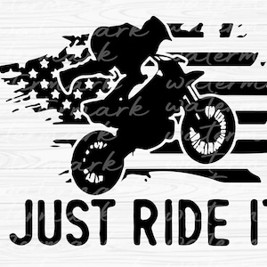 Motocross Motorcycle SVG: Racing Biker Dirt Bike Clipart (Digital Download)