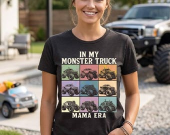 Monster Truck Era PNG, Retro Birthday Sublimation Design (Digital Download)
