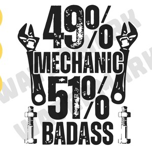 Mechanic Badass SVG: Garage Tools Graphic (Digital Download)