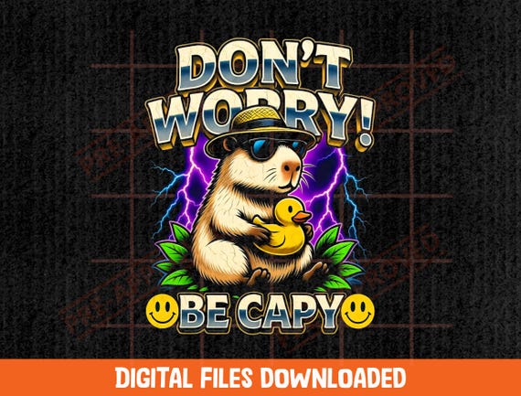 Funny Capybara png Sarcastic Animal Lover Chill Vibes Only Shirt Cute Retro Pet Lover Design png Digital Download