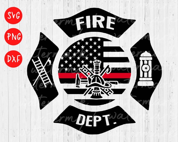 Firefighter Badge american flag svg fire fighter usa svg | Etsy