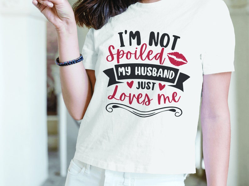 Hubby and wifey design produced for personalized wedding anniversary squad merchandise. Cute wife print designed for high-demand married life shirts and car decals