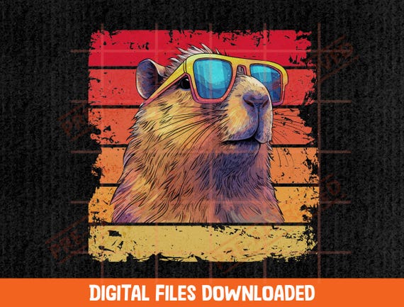 Funny Capybara PNG Sarcastic Don't Worry Be Cappy Kawaii (Digital Download)