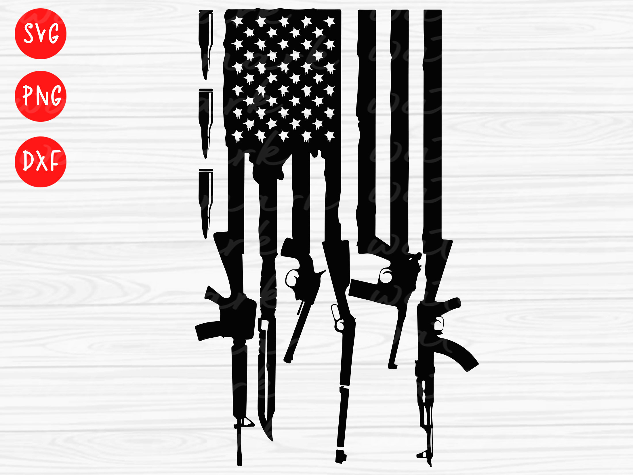 Rifle flag svg Guns svg American Gun Flag svg Distressed | Etsy