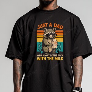 Lustiger Papa png, Waschbär png, Papa Witz png, Vatertag png, Sublimationsdesign, Milchtüte png, lustiger Waschbär png, Retro-Design