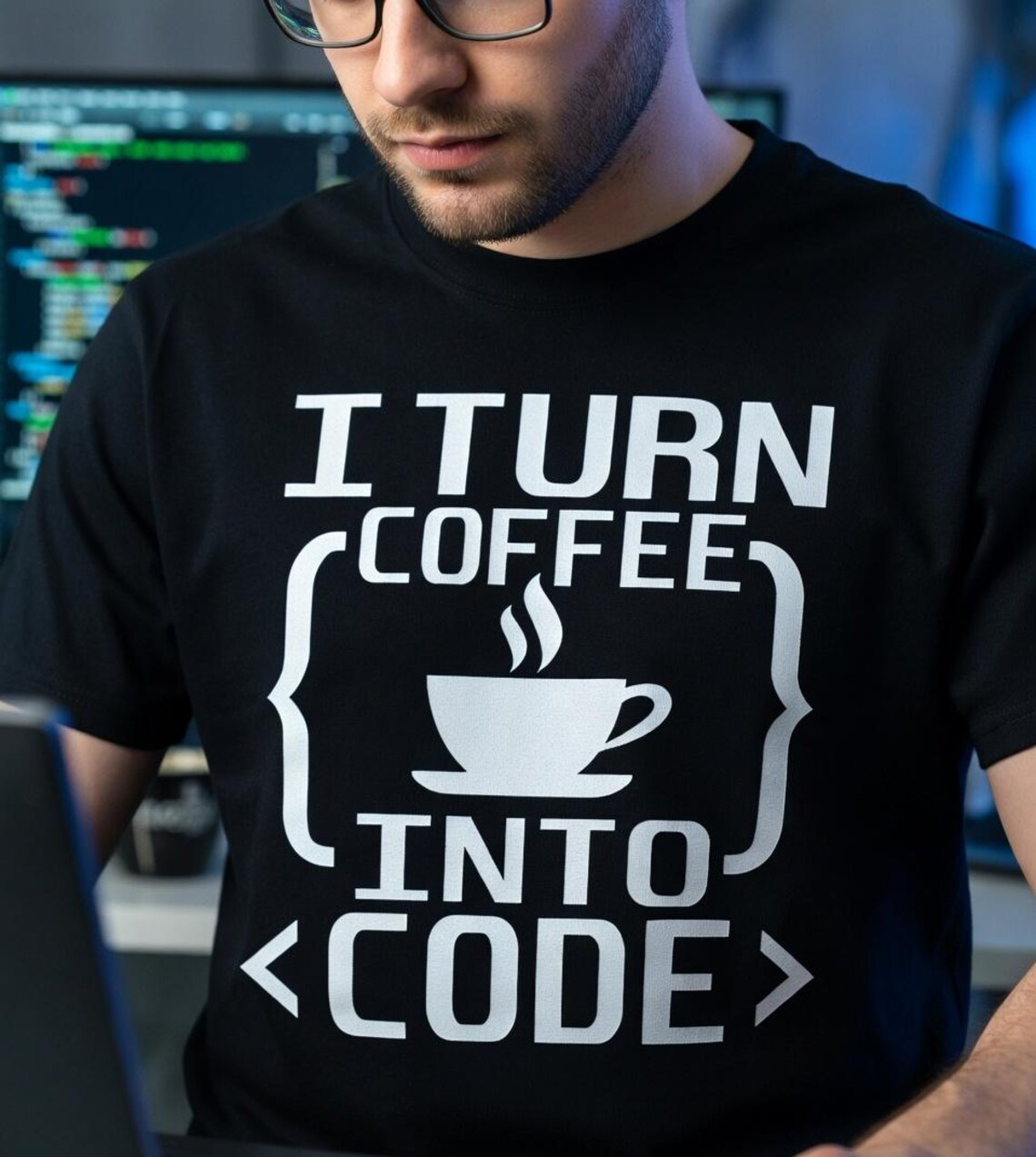 I Turn Coffee Into Code Svg, Funny Computer Programmer Coding Svg - Etsy