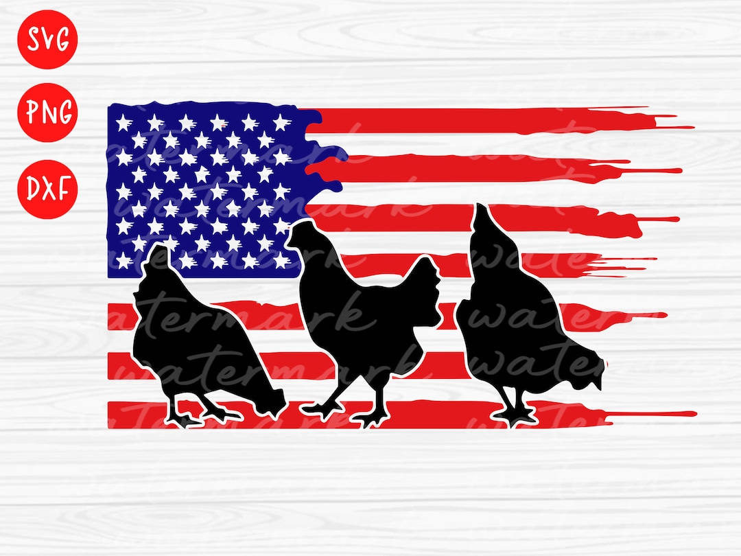 Chicken American Flag svg Chicken USA svg Chicken Svg Farm Etsy 日本