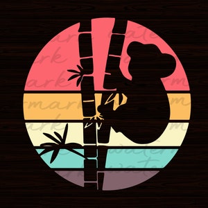 Vintage Retro Koala svg, Cute Koala Svg, Koala Bear Svg