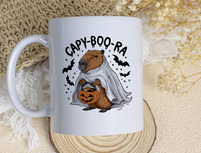 Capybara Halloween Ghost Png, Cute Capybara Sublimation, Spooky ...