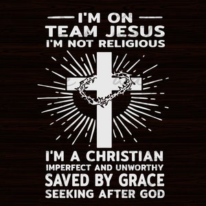 Christian Cross SVG: Team Jesus Design (Digital Download)
