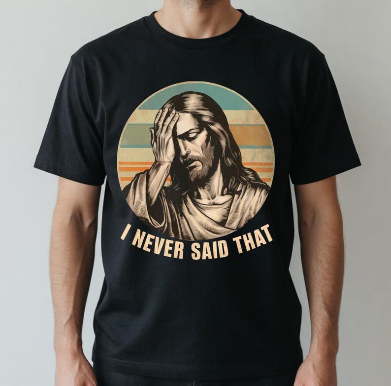 Meme engraçado de Jesus em PNG: Design de humor cristão (Download digital) imagem 1