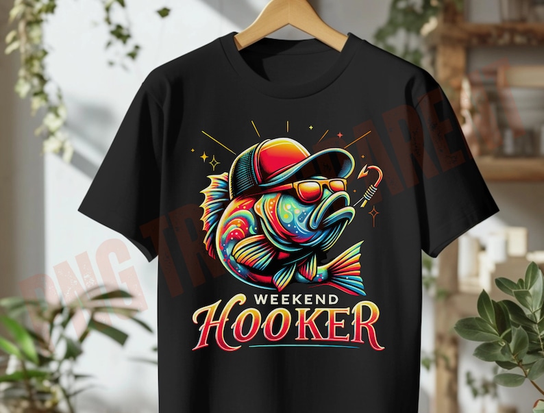 Neon Fish PNG | Weekend Hooker Fishing Clipart | Funny Angler Digital Art | Colorful Bass Sublimation Printable | Fast Download Retro Fishing PNG Design | Weekend Hooker Bass Graphic | Funny Angler Clipart Art | Colorful Sublimation Printable | Download Instantly