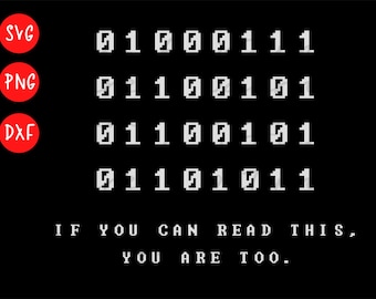 Binary Code Programmer SVG: Geek Coder Design (Digital Download)