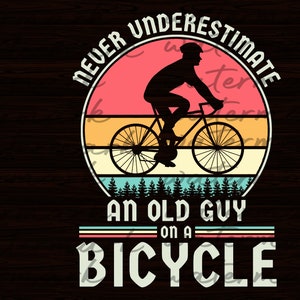 Old Guy on Bicycle SVG: Cycling Cricut File (Digital Download)