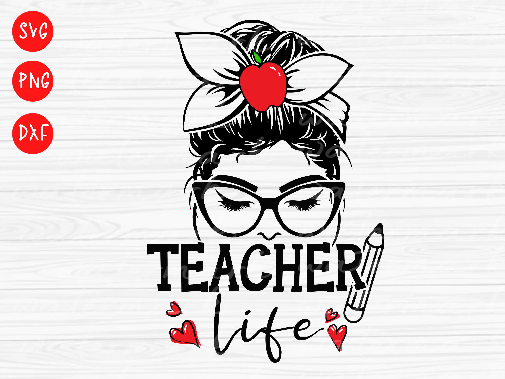 Teacher Messy Bun Svg Teacher Svg Teacher Life Svg Cut File - Etsy ...
