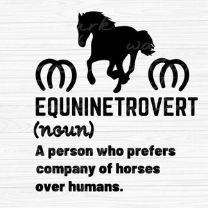Horse Definition SVG: Equine Introvert Cut File (Digital Download)