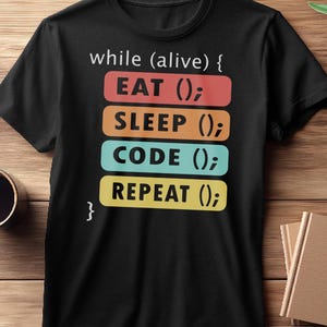 Eat Sleep Code Repeat SVG PNG DXF - Software Developer (Digital Download)