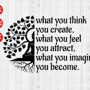 Law Of Attraction Spiritual Buddha Meditation Quote, meditation svg, buddha quotes svg, buddha svg png