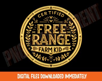 Free Range Farm Kid SVG: Ranch Life Toddler Shirt Design (Digital Download)
