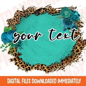 Turquoise Leopard PNG sublimation Background, Turquoise sublimation Background png
