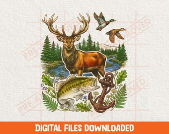 Hunting Camping Fishing Png Funny Outdoorsman Life Adventure Design Digital File