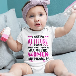 I Get My Attitude SVG, Newborn Quote svg, Funny Baby svg, Baby Saying svg, Newborn svg, Baby Quote svg, Onesie svg Cut File
