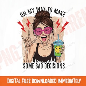 Messy Bun Skull PNG: Sarcastic Skeleton Design (Digital Download)