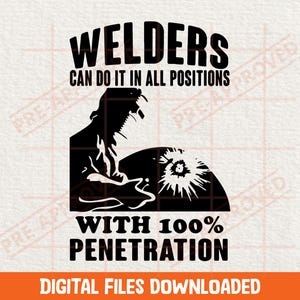 Welder svg png graphic displaying metal fabrication design for custom t-shirt printing.
