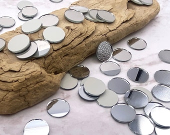1/2" Round Mini Mirrors: High-Quality Glass for Crafts, Shisha (Lot of 100)