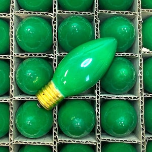Gröna C9-lampor: Vintage Retro NY! Förpackning med 25