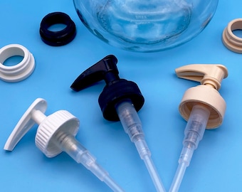 Dispenser Pumps for Bottles: White, Black, or Tan