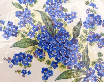 Vintage Ceramic Decals: "Forget-Me-Nots" Floral Water-Mount, Kiln-Fire (Lot of 12)