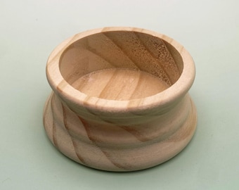 Wooden Base for Snow Globe: 2" Inner Diameter, Unfinished Wood, Solid Bottom