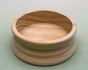 Wooden Base for Snow Globe: 2-5/8" Inner Diameter, Unfinished Wood, Solid Bottom