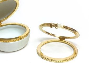Circular Hinge for Round Boxes 2" Diameter: Gold Finish Cast Metal Craft Supplies