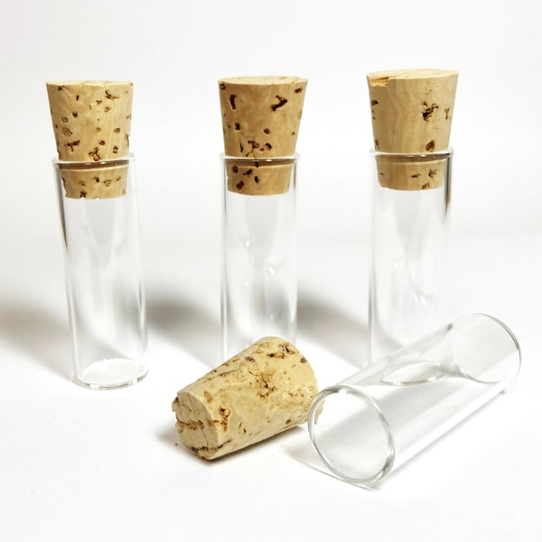 Lily's Home 20 Glass Test Tubes With Cork Stoppers For Scientific Experiments, Shot Glass In Parties, Home Decorations, Spices And Candy. 20x150mm 30ml - Foto 9