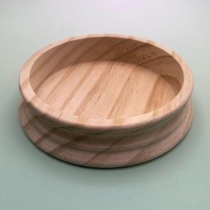 Wooden Base for Snow Globe: 4-1/4&quot; Inner Diameter, Unfinished Wood, Solid Bottom
