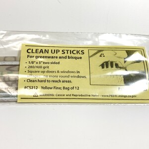 Double-Sided Ceramic Mini Files 240/400 Grit: Clean Up Tools for Greenware and Bisque Lot of 12 image 6