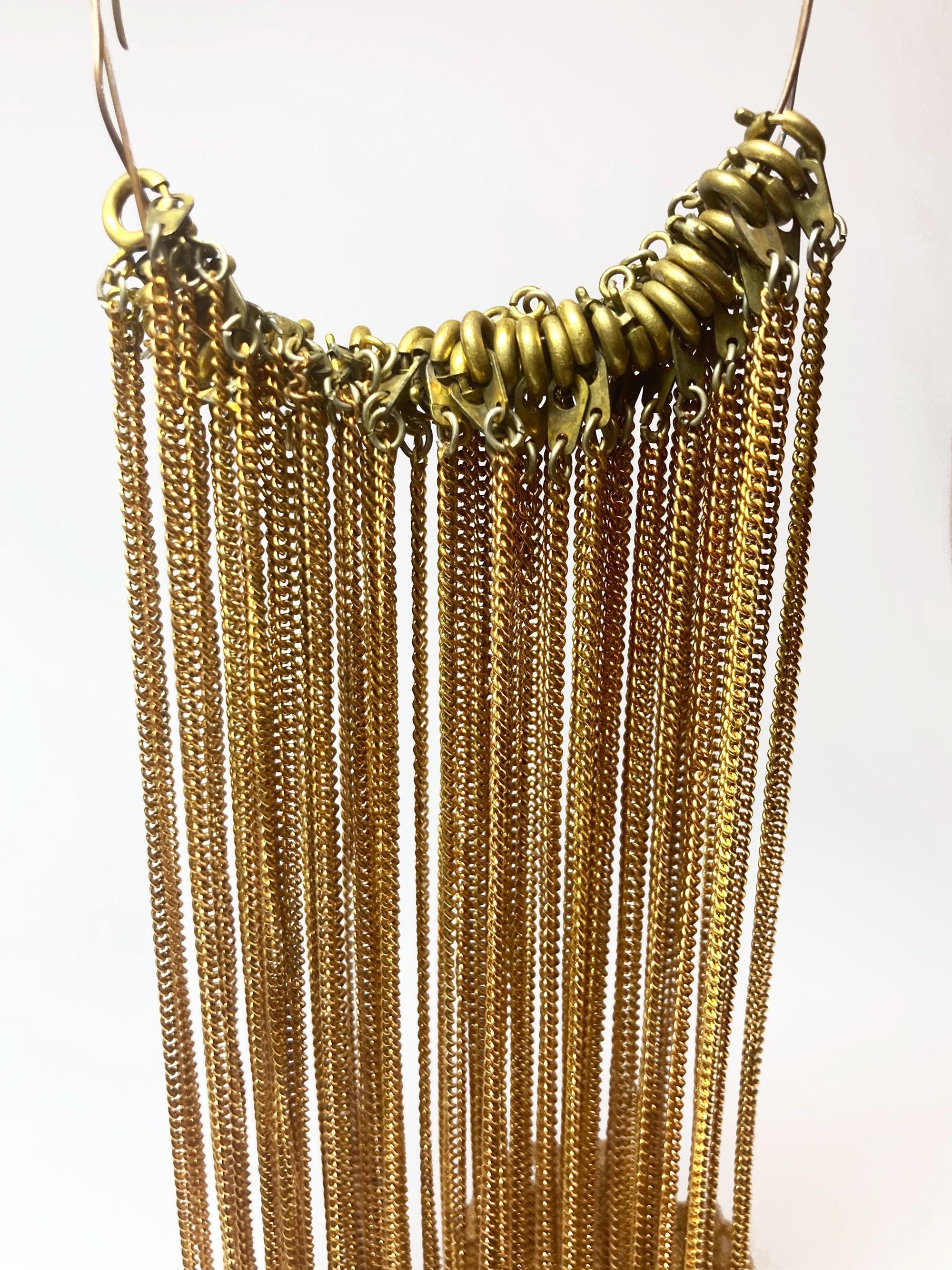 Chaîne En Or Plaqué Vintage Longueur 40 Cm - Style Années 80, Unisexe, Neuve