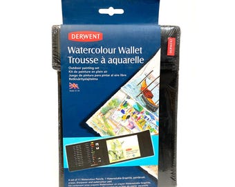 DERWENT Portable Watercolor Wallet: Outdoor Pencil & Painting Set, *DISCONTINUED* READ!
