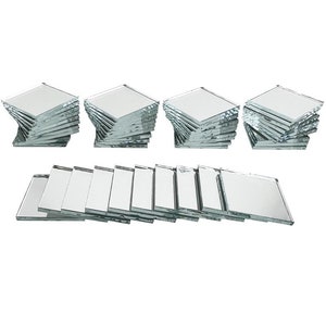 Mini miroirs carrés 2,5 cm: verre de haute qualité pour travaux manuels, chicha lot de 100. image 5