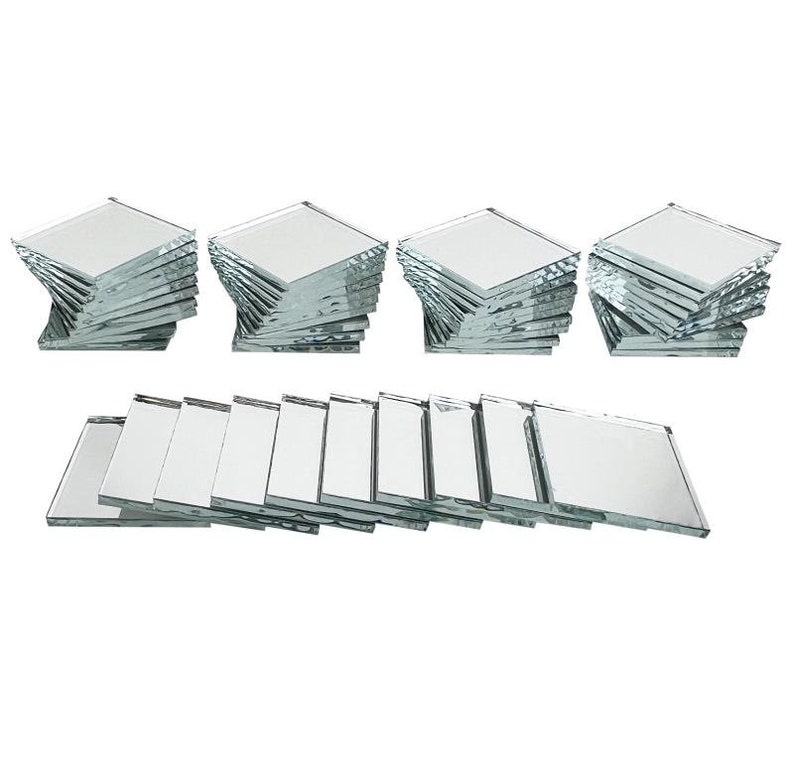 Mini miroirs carrés 2,5 cm: verre de haute qualité pour travaux manuels, chicha lot de 100. image 5