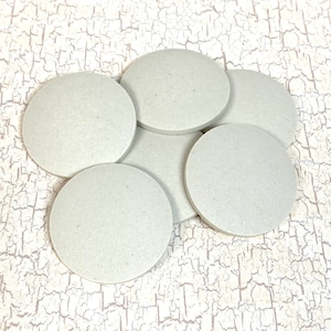 Blank Ceramic Disc: 1-1/8&quot; Round Bisque (Lot of 12)
