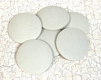 Blank Ceramic Disc: 1-1/8" Round Bisque (Lot of 12)