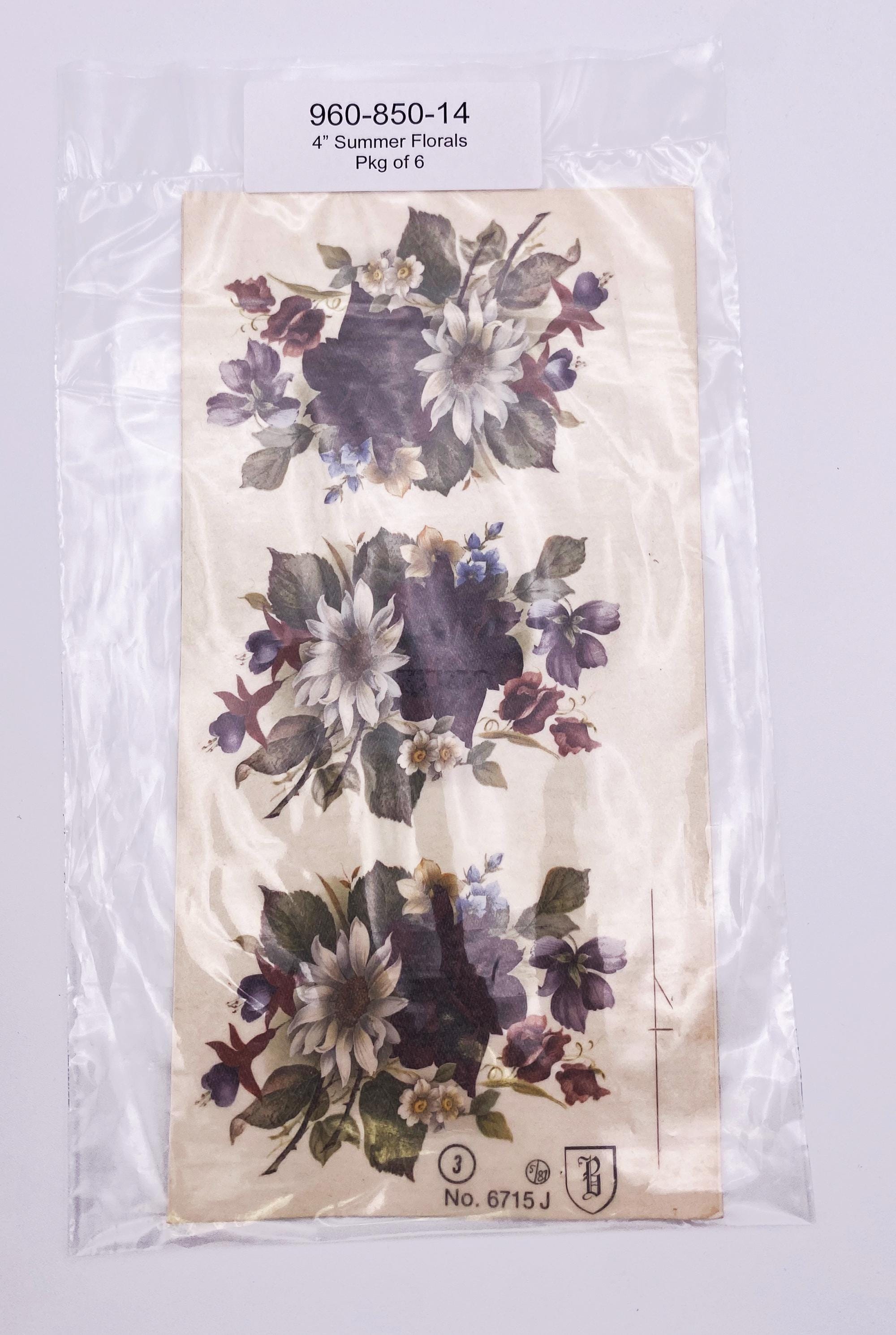 Vieux Transferts Duro Des Années 40 ! 7 Décos Vintage Fleurs Et Comptines