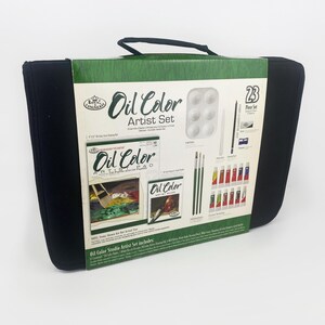 ROYAL & LANGNICKEL "Oil Colour Studio Artist Set": reisportfolio verf, penselen, canvas afbeelding 4