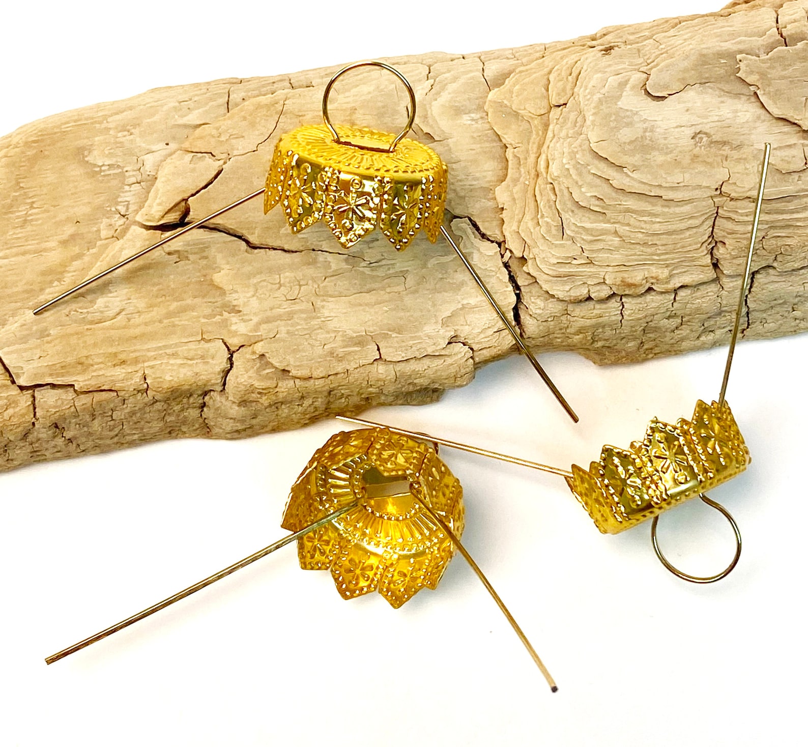 Gold Ornament Caps 3/4 Diameter old World Etsy